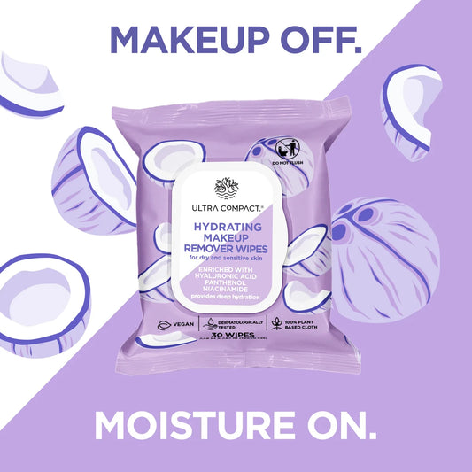 Ultra Compact Hydrating Makeup Remover Wipes (30 pieces per box)