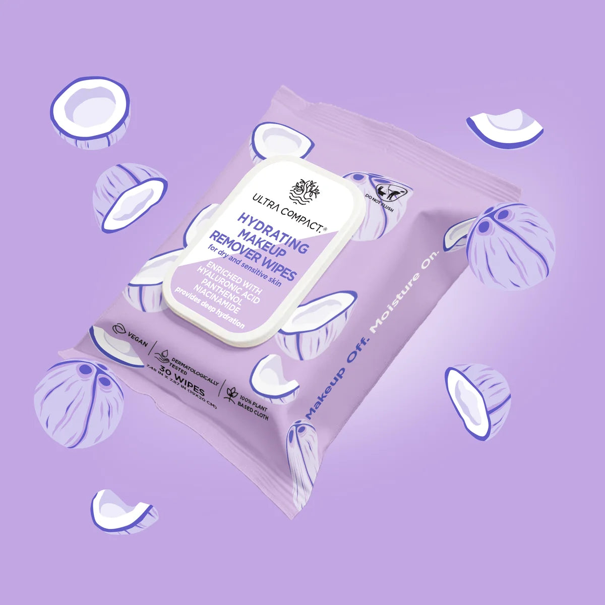 Ultra Compact Hydrating Makeup Remover Wipes (30 pieces per box)