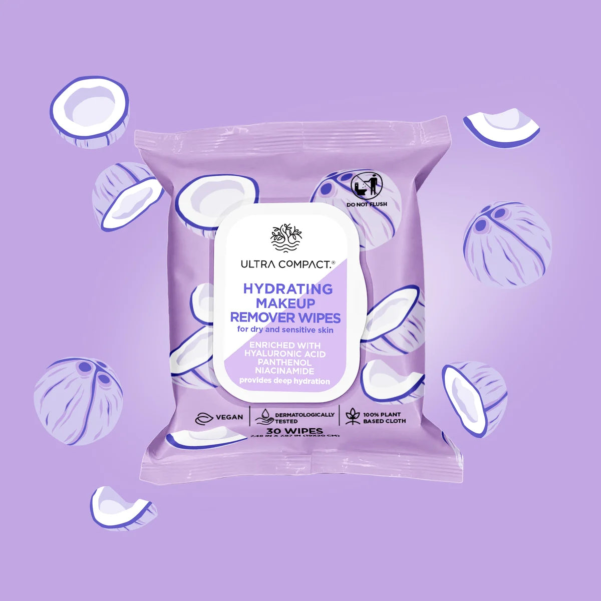 Ultra Compact Hydrating Makeup Remover Wipes (30 pieces per box)