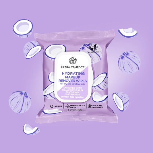 Ultra Compact Hydrating Makeup Remover Wipes (30 pieces per box)
