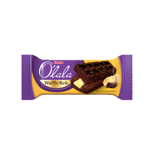 ULKER O’lala Waffle Cake with Chocolate and Banana Cream (70g) - 12 Pieces per box