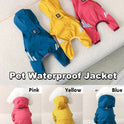 Dog Raincoat – Waterproof Hooded Pet Rainwear with Reflective Strips & Adjustable Leash Hole