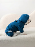 Dog Raincoat – Waterproof Hooded Pet Rainwear with Reflective Strips & Adjustable Leash Hole