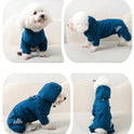 Dog Raincoat – Waterproof Hooded Pet Rainwear with Reflective Strips & Adjustable Leash Hole