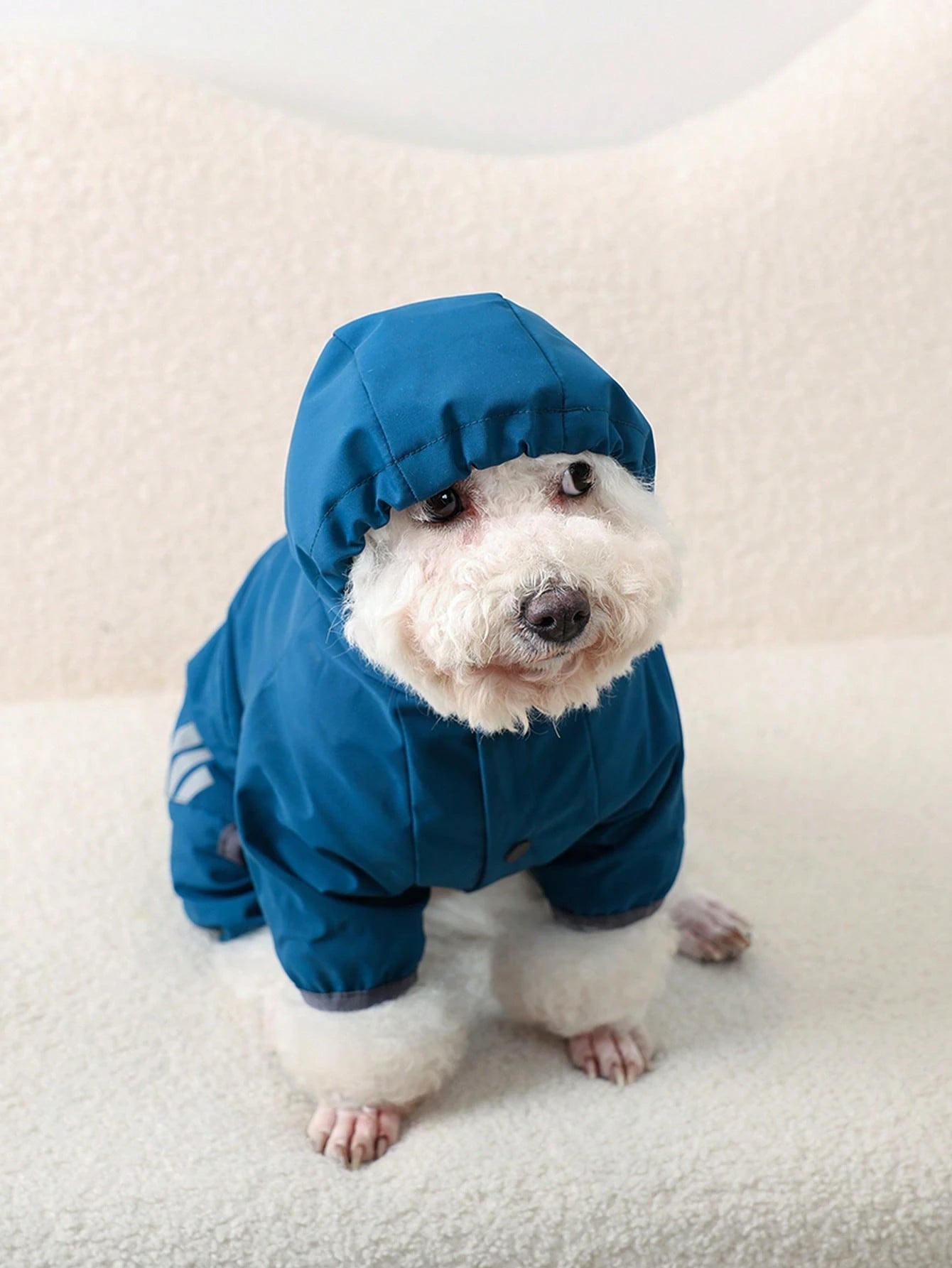 Dog Raincoat – Waterproof Hooded Pet Rainwear with Reflective Strips & Adjustable Leash Hole