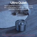 ROJECO 2L Stainless Steel Pet Water Fountain | Quiet & Filtered