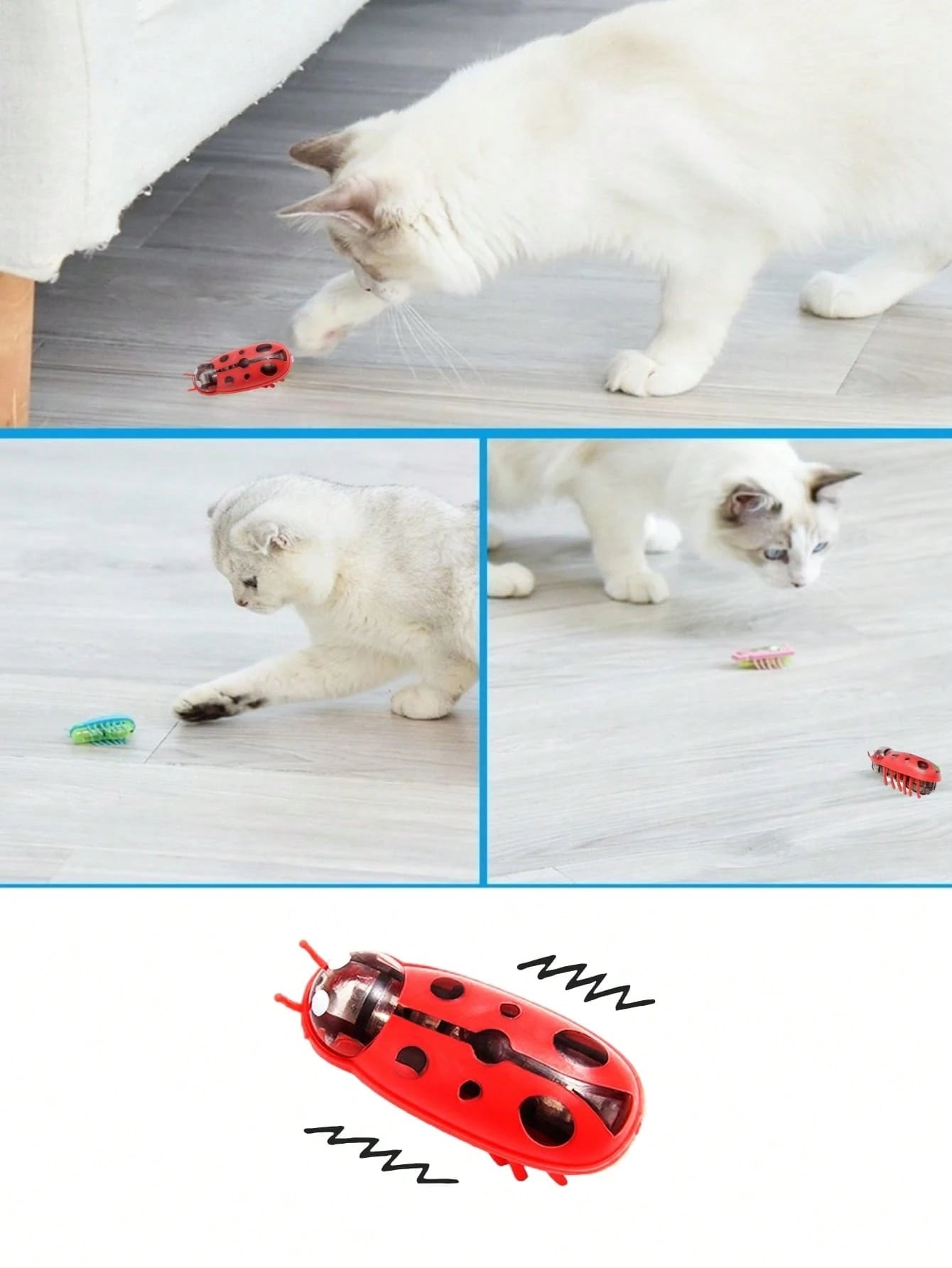Automatic Flapping Interactive Cat Toy | Battery-Powered Motion Toy for Cats