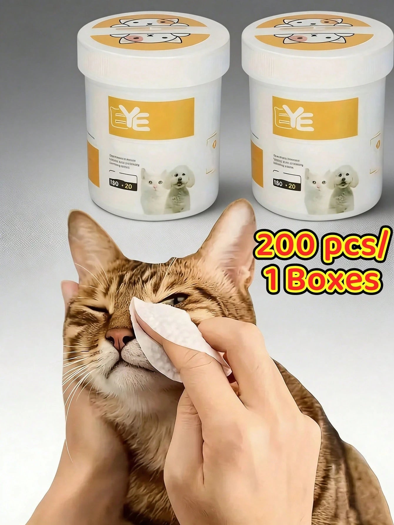 200pcs Pet Eye Cleaning Wipes | Tear Stain Remover for Pets