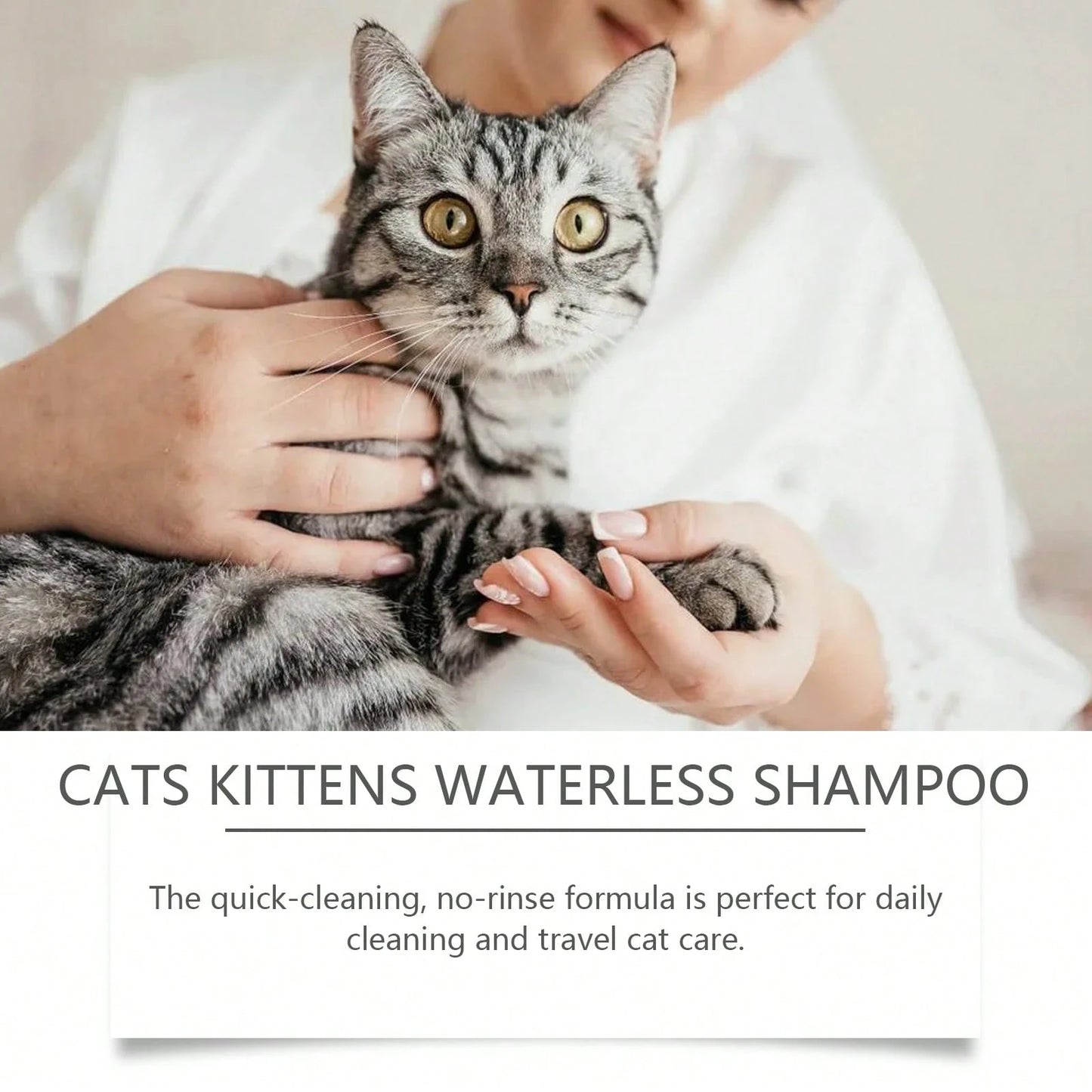 Waterless Cat Cleaning Mousse | Gentle No-Rinse Foam Cleanser