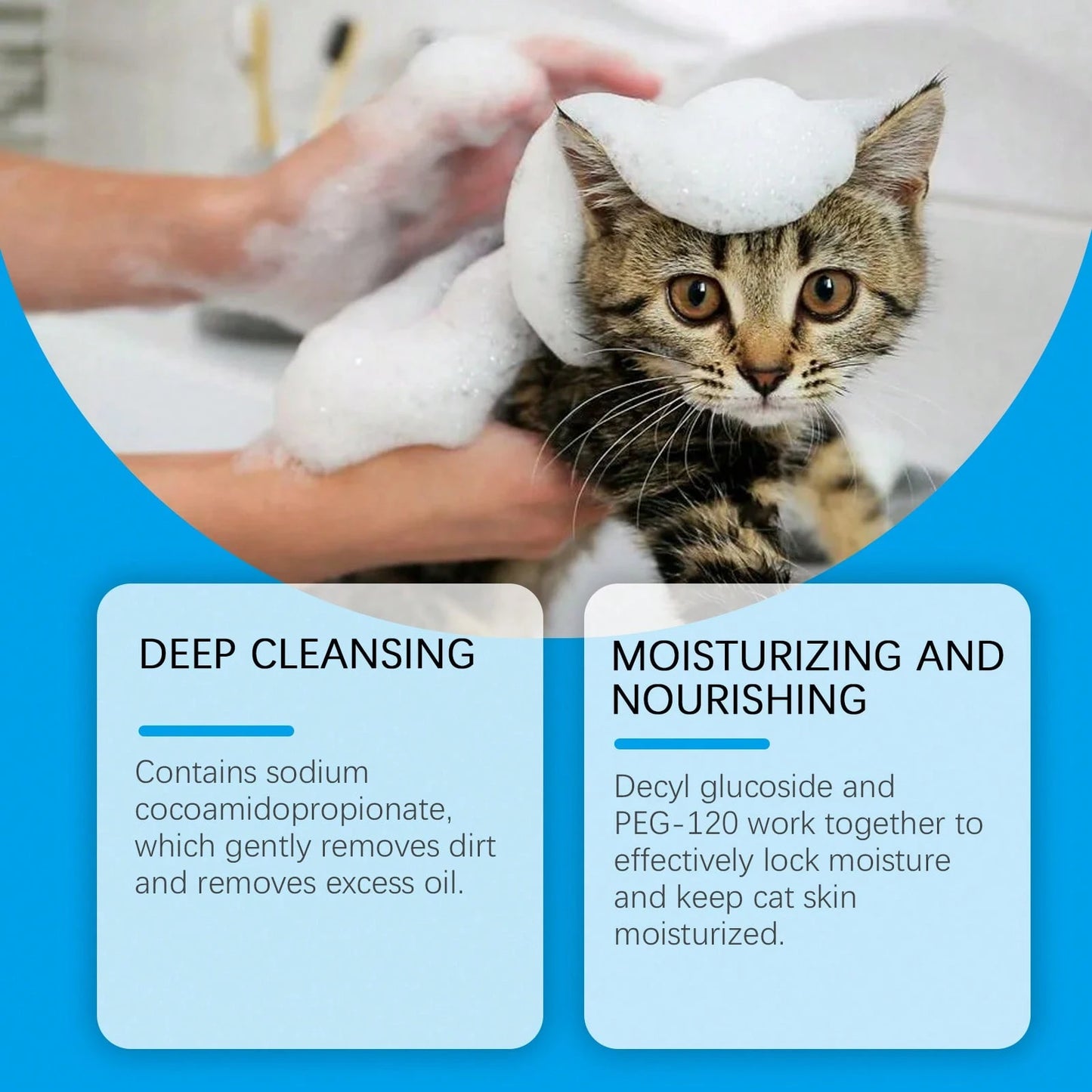 Waterless Cat Cleaning Mousse | Gentle No-Rinse Foam Cleanser