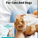 Pet Grooming Wipes Gloves | No-Rinse Cleaning for Cats & Dogs (6 pieces per pack)