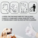 Pet Grooming Wipes Gloves | No-Rinse Cleaning for Cats & Dogs (6 pieces per pack)