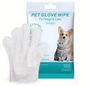 Pet Grooming Wipes Gloves | No-Rinse Cleaning for Cats & Dogs (6 pieces per pack)