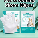 Pet Grooming Wipes Gloves | No-Rinse Cleaning for Cats & Dogs (6 pieces per pack)