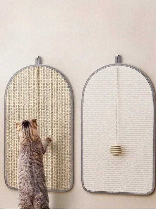 Wall-Mounted Sisal Cat Scratcher Board | Vertical Scratch Pad for Cats
