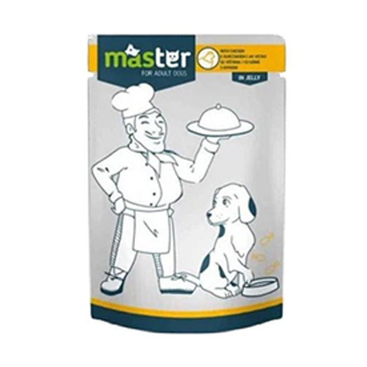 Master Dog Chicken Chunks in Jelly 80Grs*24Pcs