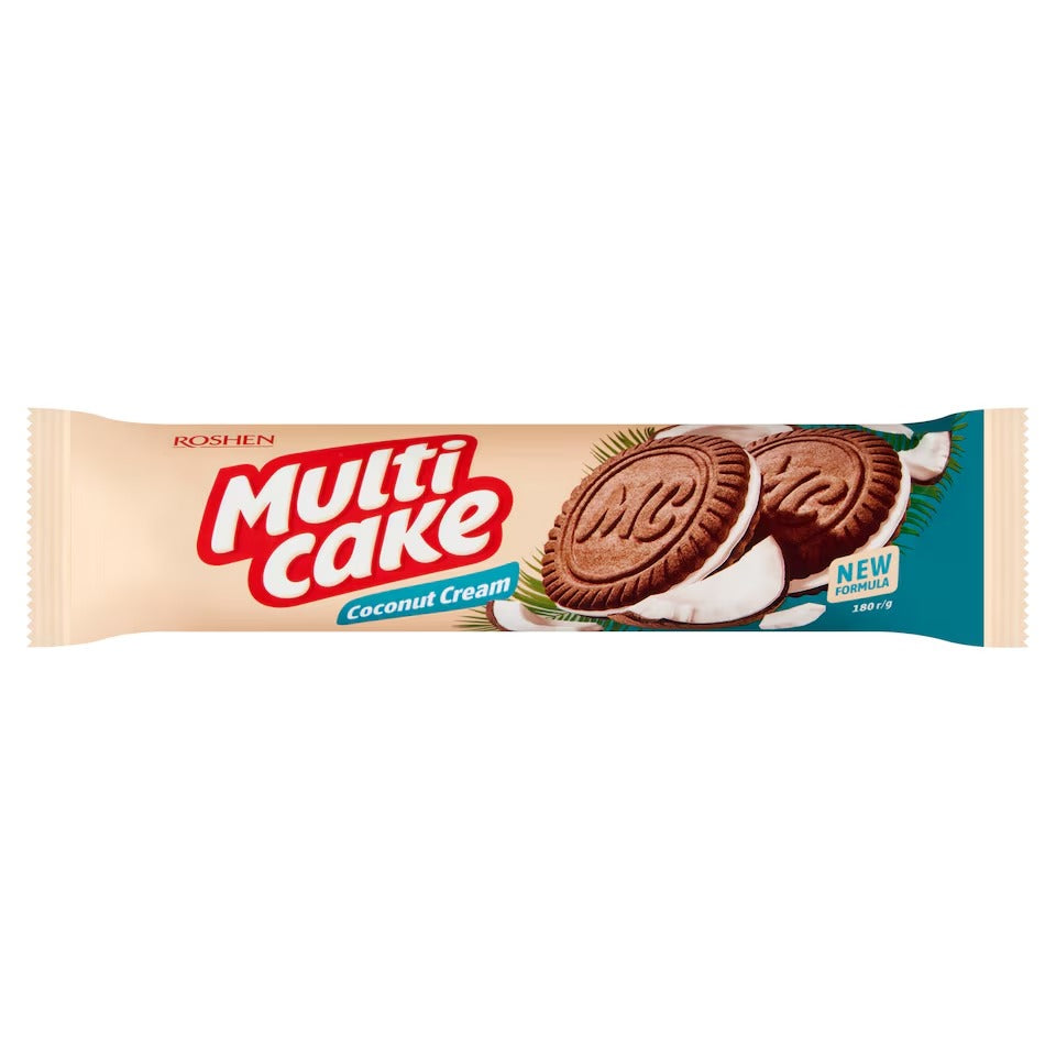 ROSHEN Multi Cake sugar cookies with Coconut Cream filling (180g)