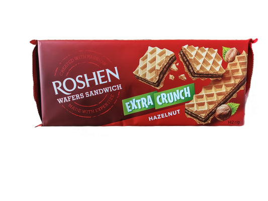 Roshen Wafers Crunch Hazelnut 142grs