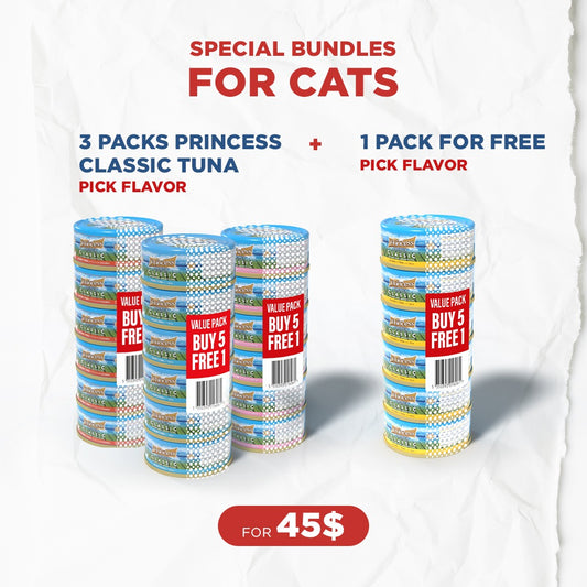 Cat Bundle Offer: 4 Packs Princess Classic Tuna