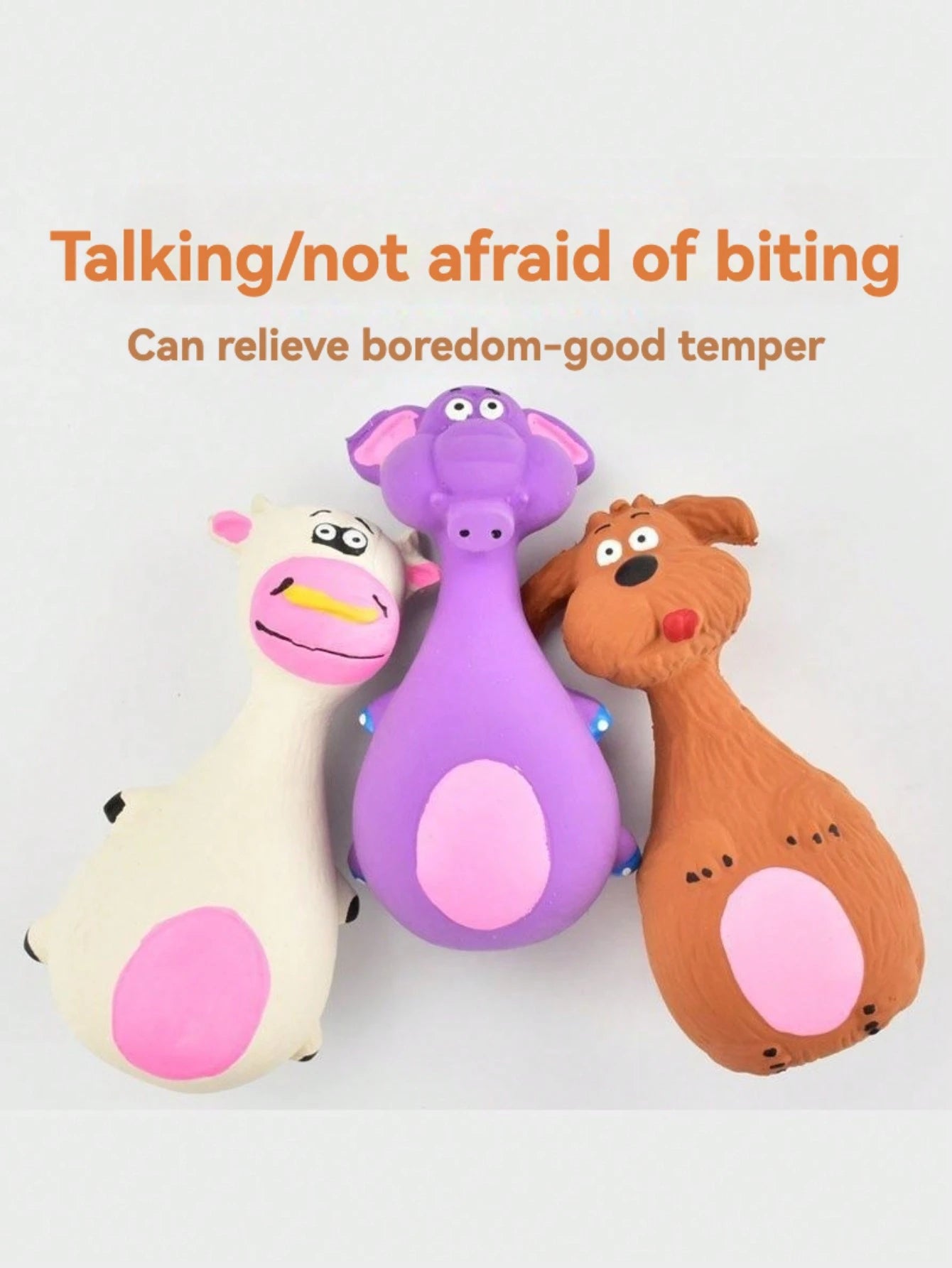 Bite-Resistant Squeaky Latex Dog Toy | Cartoon Chew Toy for Dogs