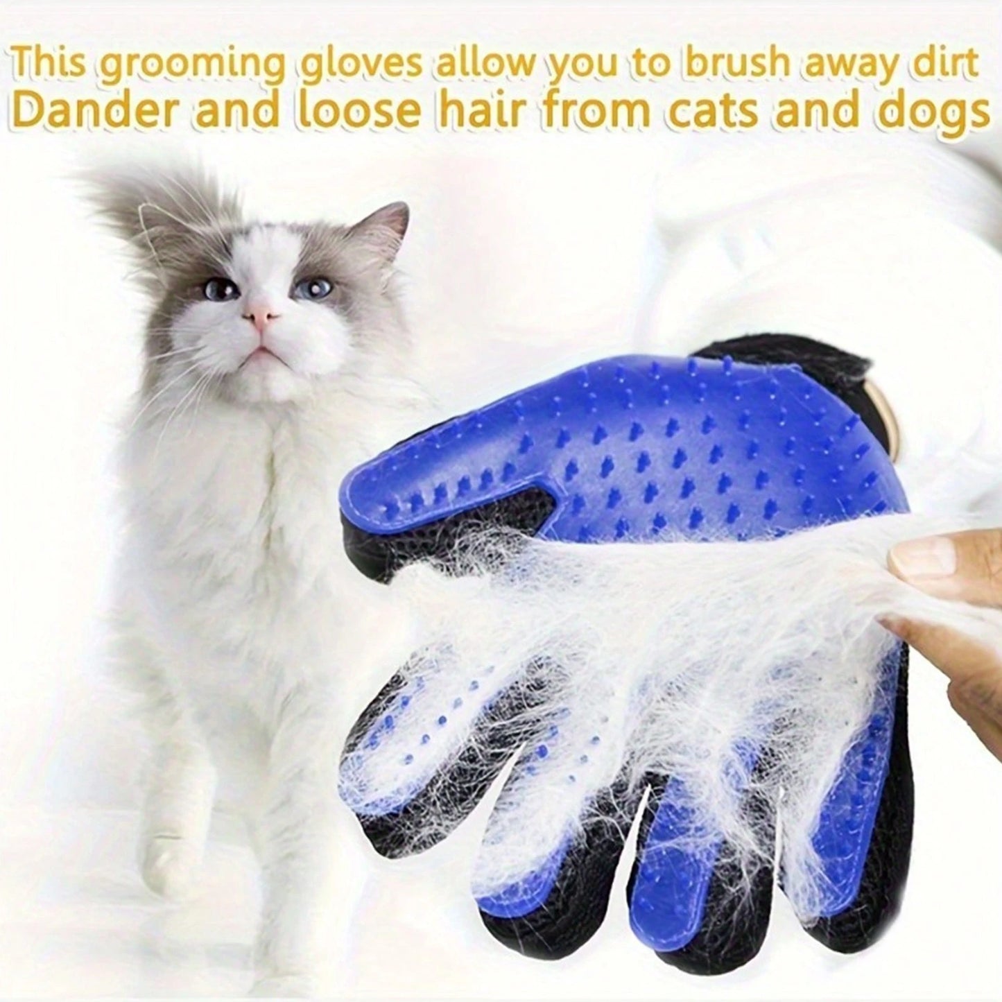 Pet Grooming Gloves – Multi‑Function Bathing & Massage Tool for Dogs & Cats