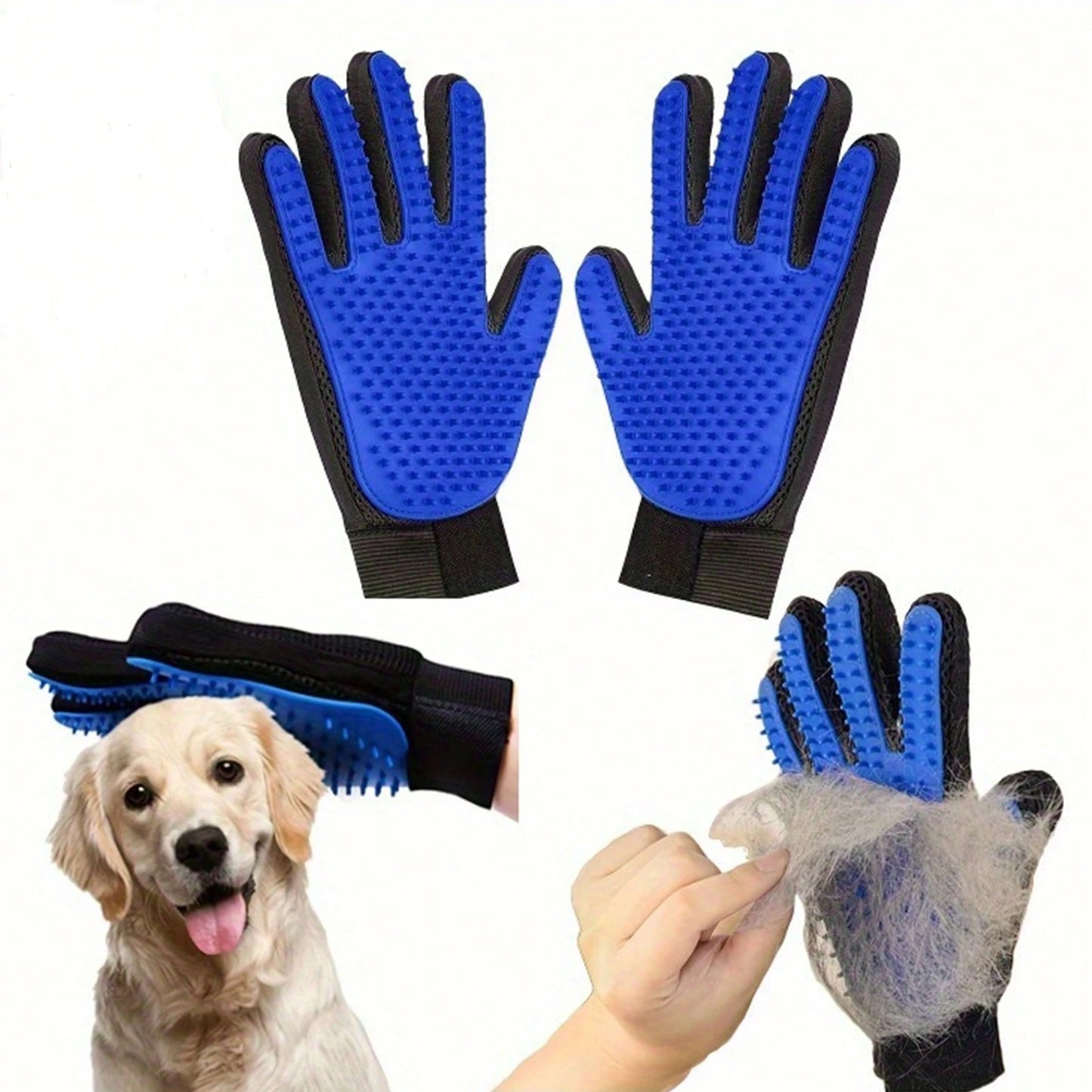 Pet Grooming Gloves – Multi‑Function Bathing & Massage Tool for Dogs & Cats
