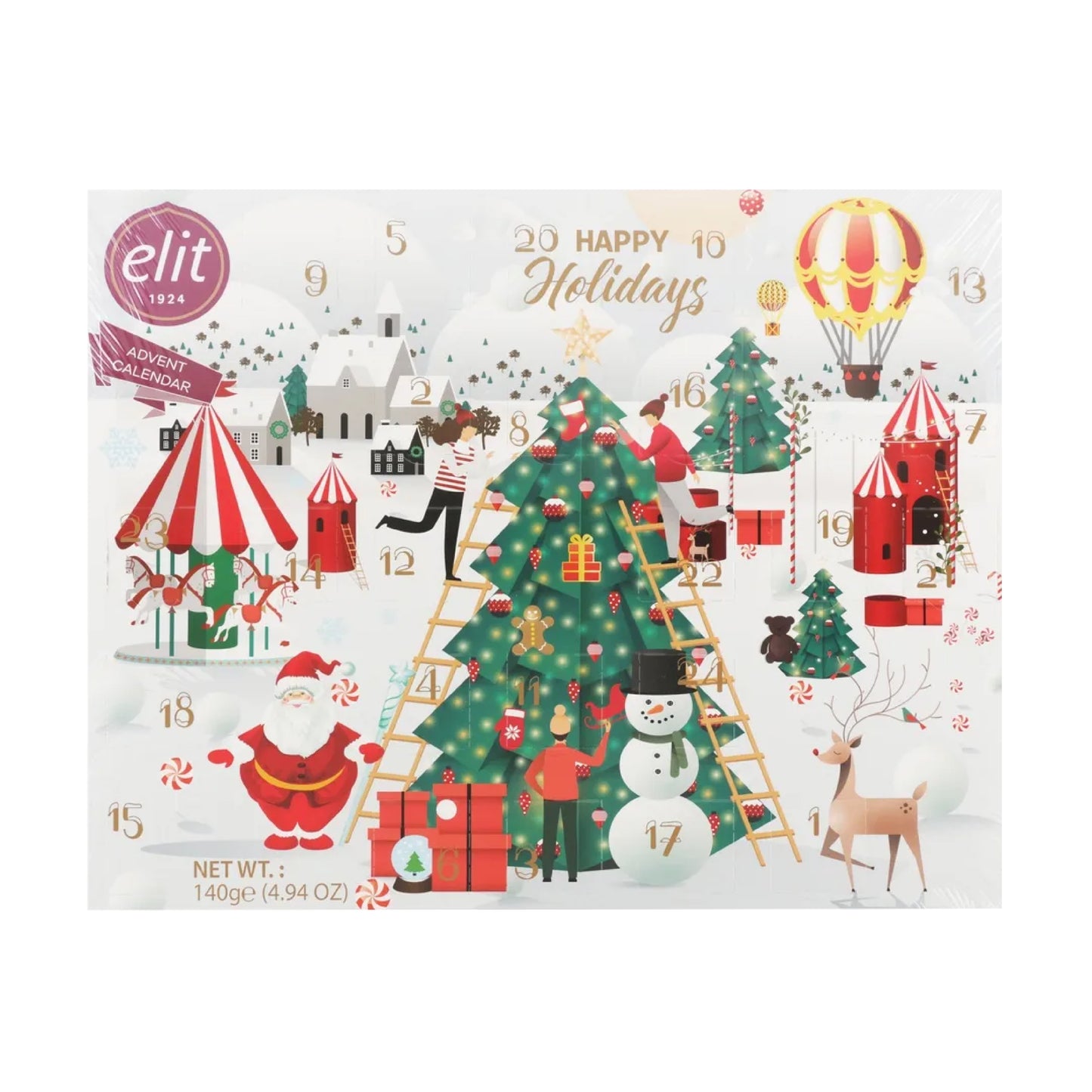 ELIT Advent Calendar Happy Holidays White