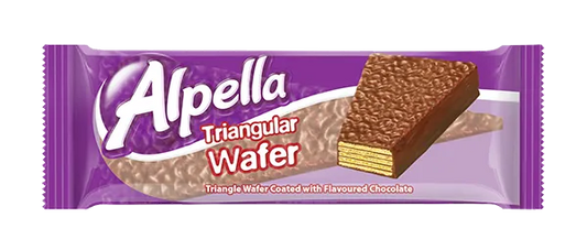 Ulker Alpella Triangle Wafer with chocolate coating (18g) - 32 pieces per box