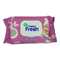 Happy Fresh Alcohol-Free Baby Wet Wipes - 72 Sheets