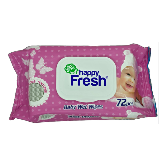 Happy Fresh Alcohol-Free Baby Wet Wipes - 72 Sheets