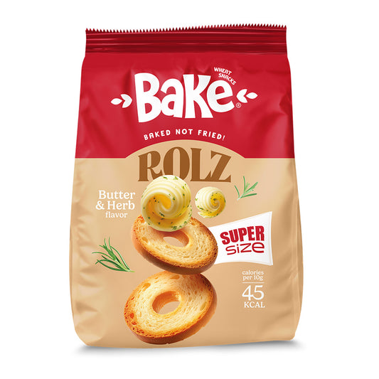 Bake Rolz Super Size Butter & Herbs Flavor (50g) - 24 Pieces per box