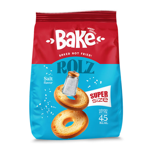 Bake Rolz Super Size Salt Flavor (50g) - 24 Pieces per box