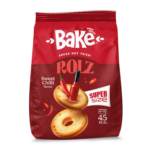 Bake Rolz Super Size Sweet Chili Flavor (50g) - 24 Pieces per box