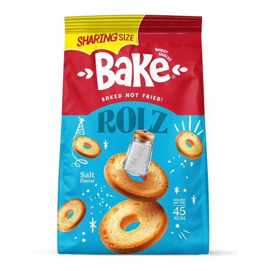 Bake Rolz Sharing Size Salt Flavor (110g) - 12 Pieces per box