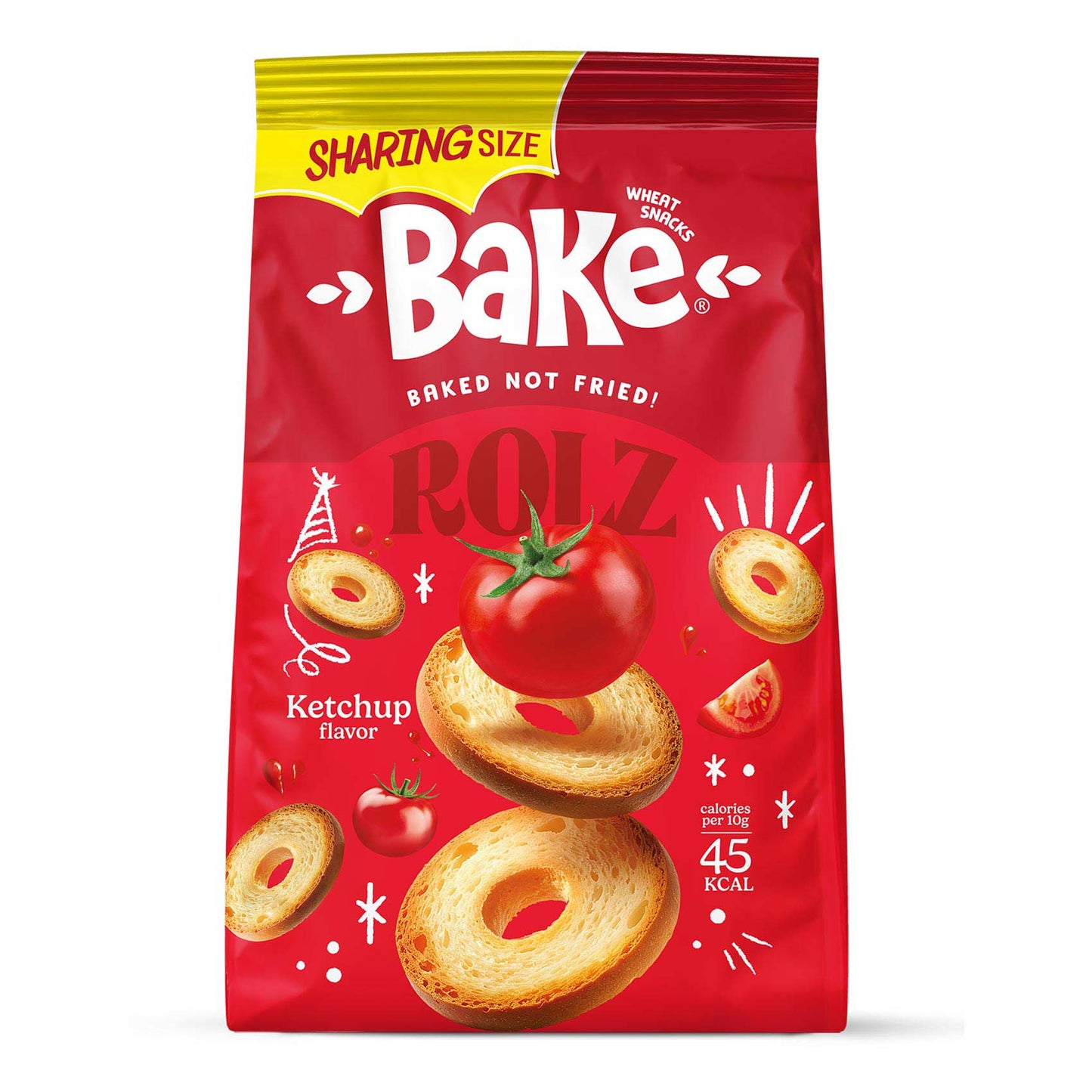 Bake Rolz Sharing Size Ketchup Flavor (110g) - 12 Pieces per box