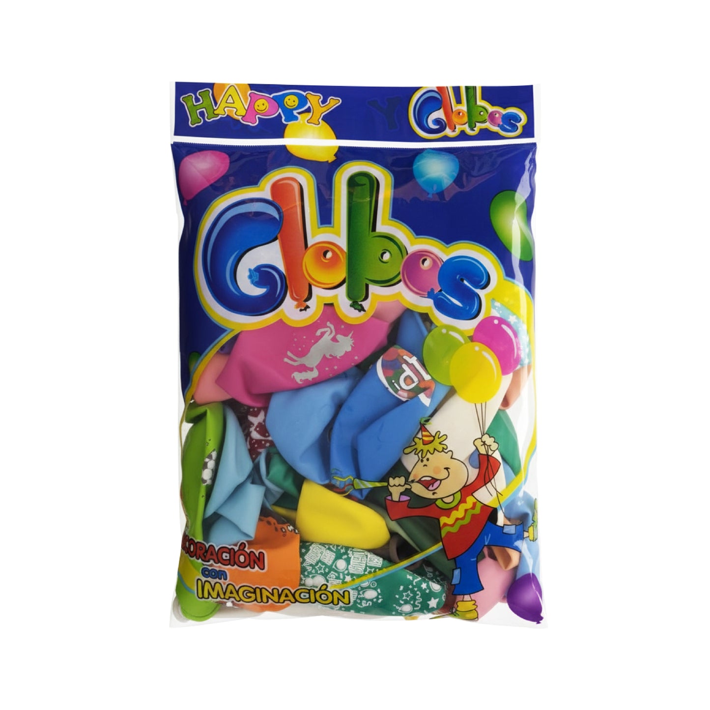 Happy Globos Party Balloon Collection – Decorative Latex Mix with Rainbows & "Happy Birthday" Designs