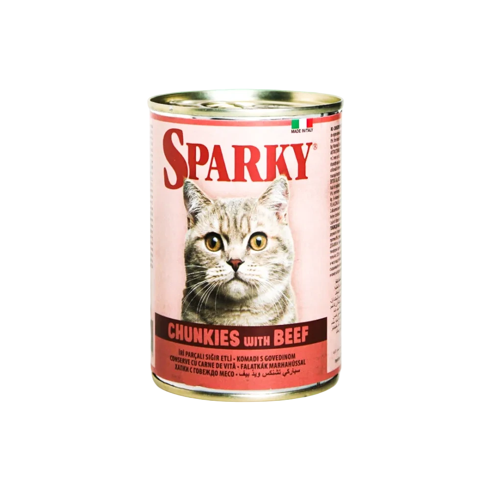 SPARKY Cat wet food Chunks for all adult breeds (415g)