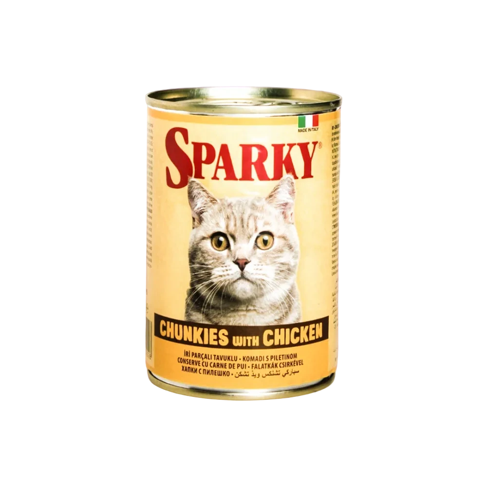 SPARKY Cat wet food Chunks for all adult breeds (415g)