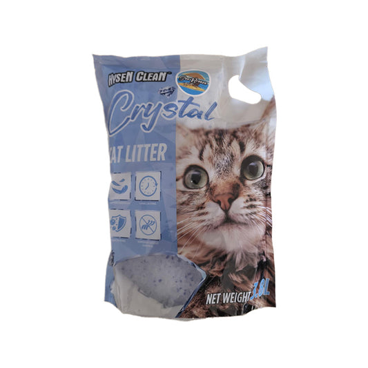 Hysen Clean Crystal Cat Litter 3.8L | Silica Gel Odor Control