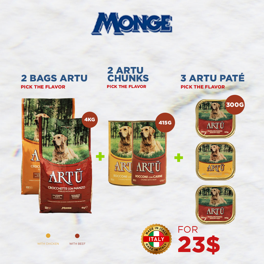 Artu Dry Food + Chunks + Pate Offer