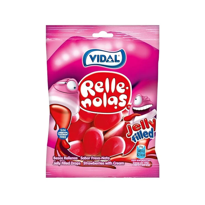 Vidal Jelly Strawberry & Cream Filled Drops (90g)