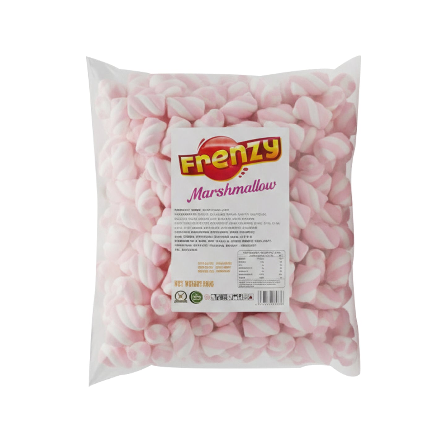 FRENZY Marshmallow Pink & White Twists