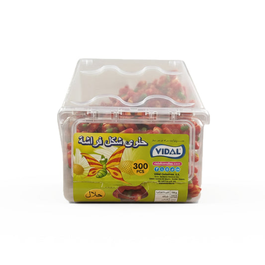 VIDAL Jelly: Butterflies shape - 300 Pieces per box