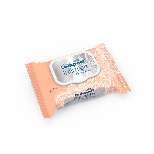 Ultra Compact Intimate Wet Wipes - 25 Sheets