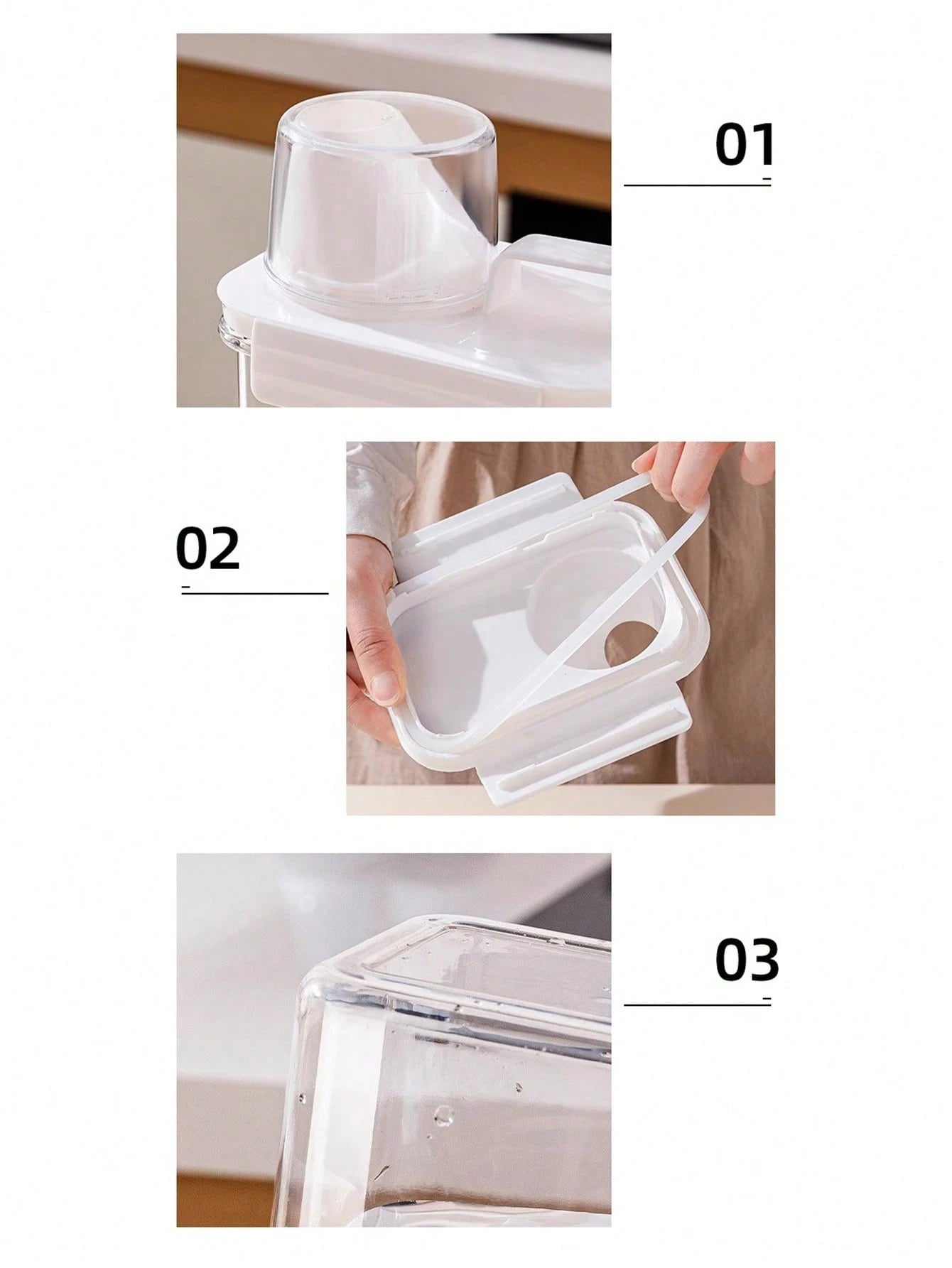 Pet Food Storage Container - Large Capacity with Measuring Lid & Carry Handle