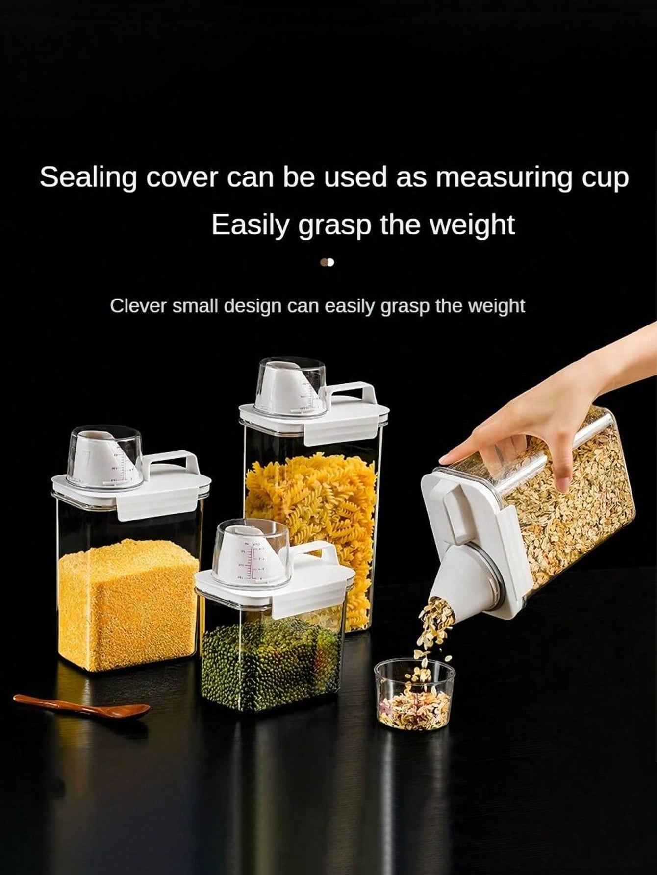 Pet Food Storage Container - Large Capacity with Measuring Lid & Carry Handle