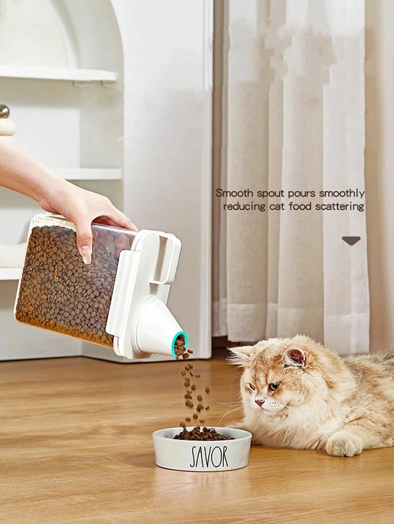 Pet Food Storage Container - Large Capacity with Measuring Lid & Carry Handle
