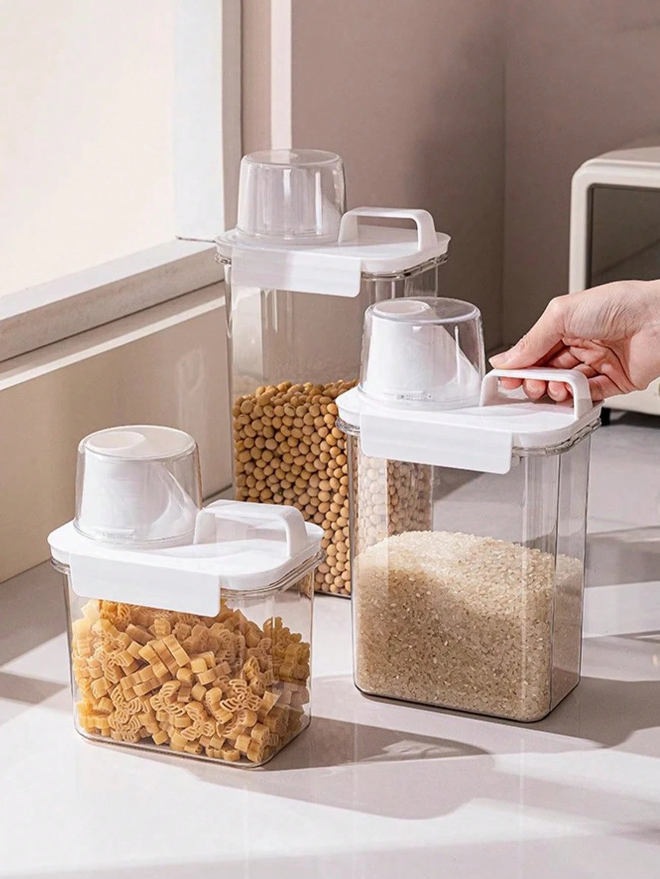 Pet Food Storage Container - Large Capacity with Measuring Lid & Carry Handle