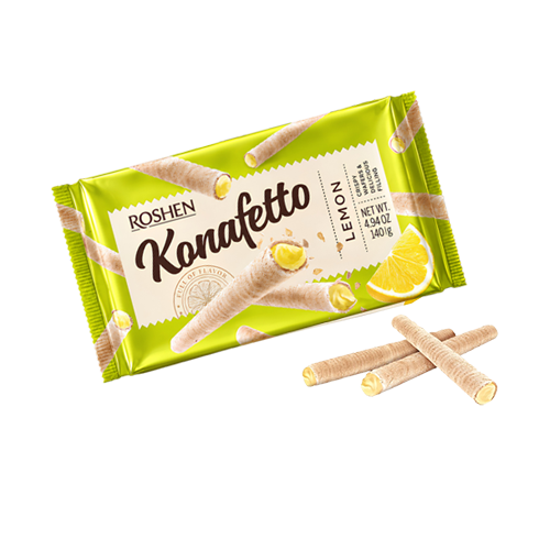 ROSHEN Konafetto Wafer roll with cream filling (140g)