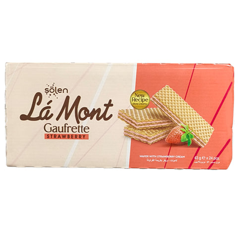 Solen La Mont Gaufrette Strawberry 43Grs